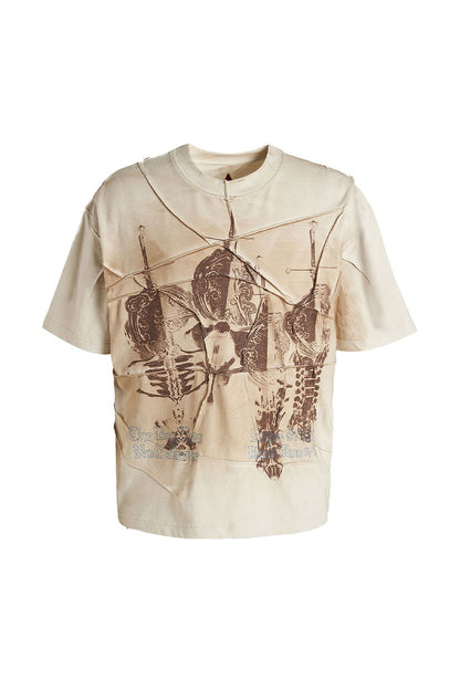 Printed Bone With Sword Wrinkled S/S Tee