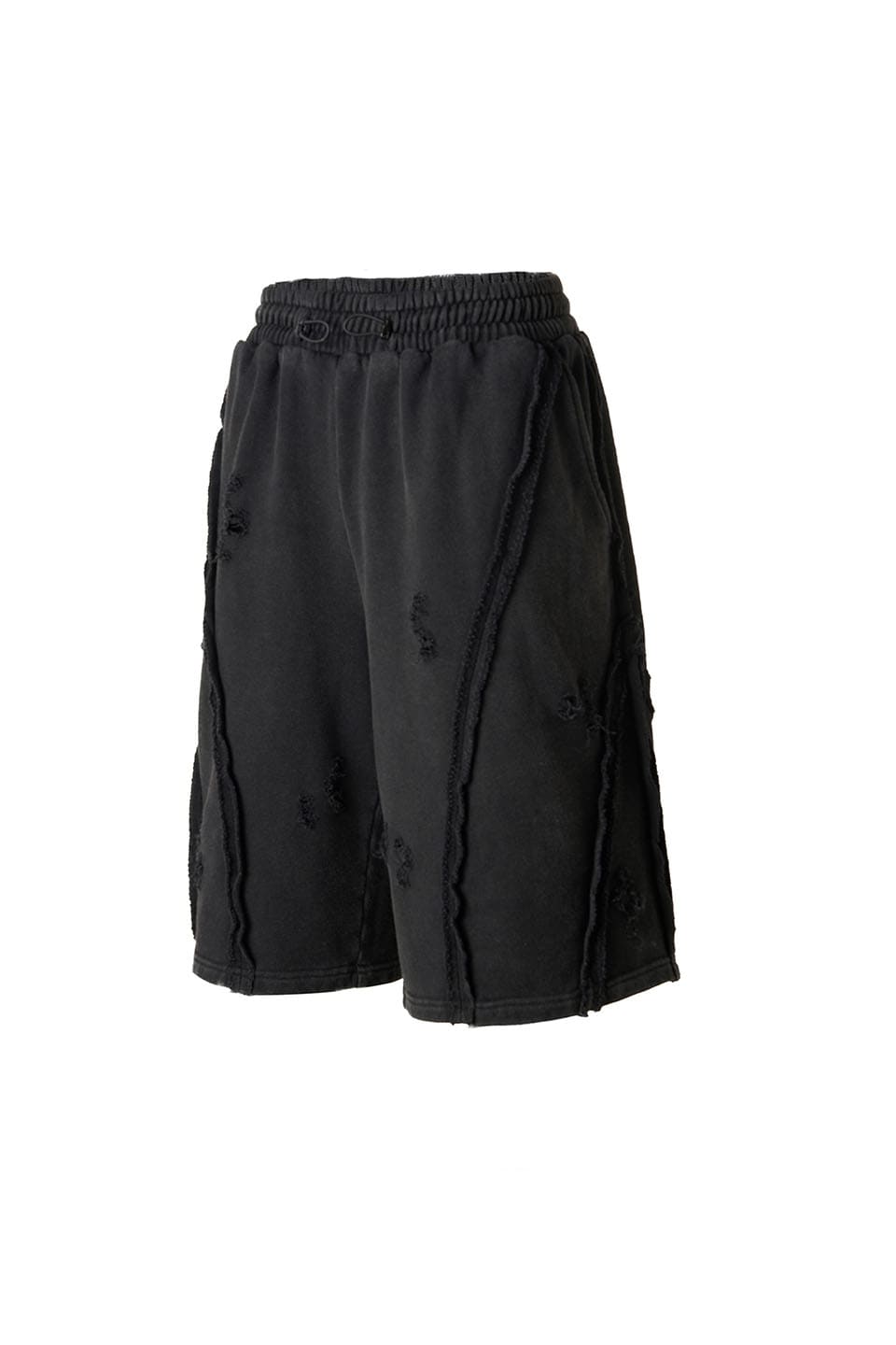 Moonstone Cobweb Embroidery Destroyed Shorts