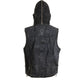 Eclipse Of The Blood Moon Brushed Texture Denim Hooded Vest