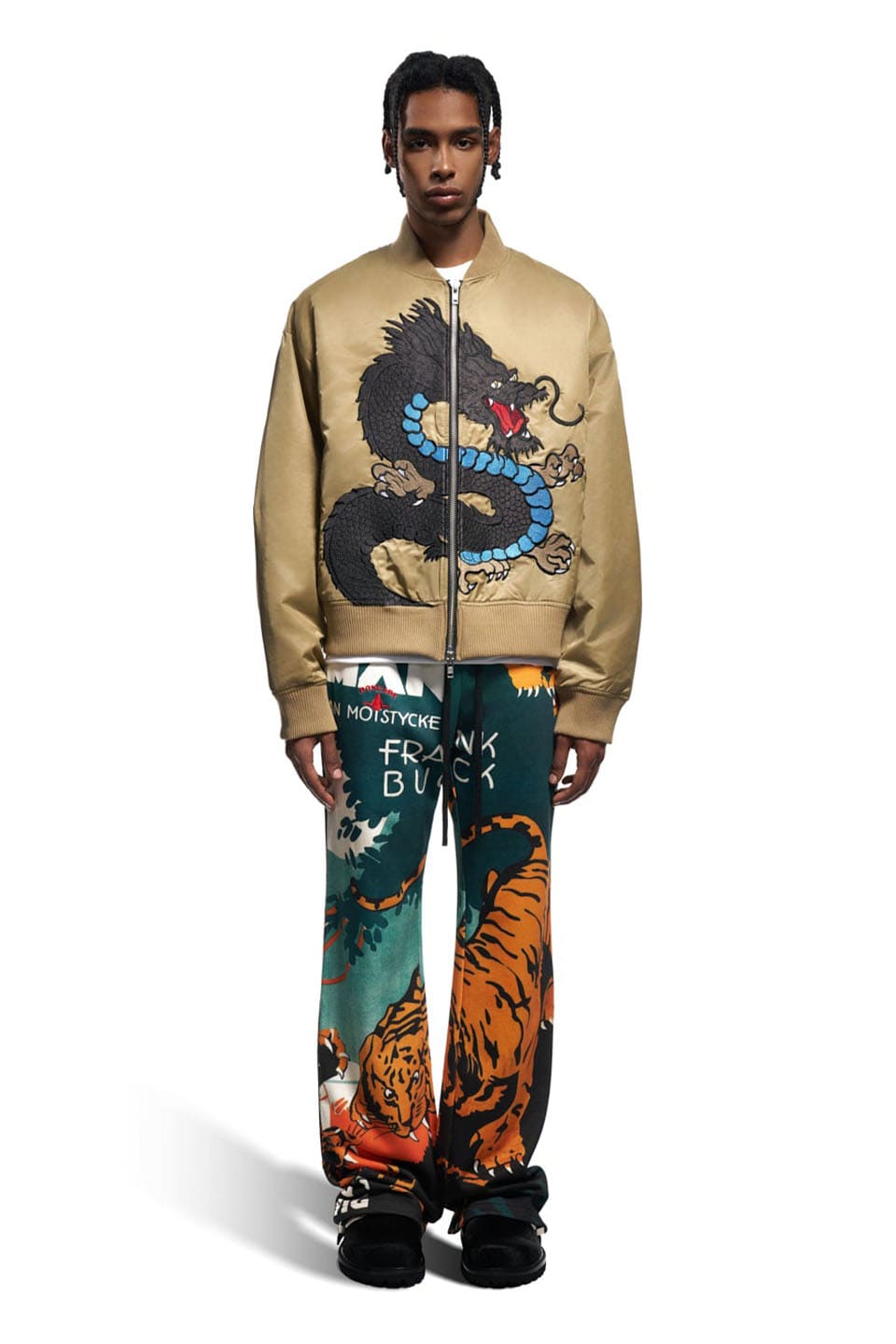 Tiger Sweatpants Pattern Printed Throughout.