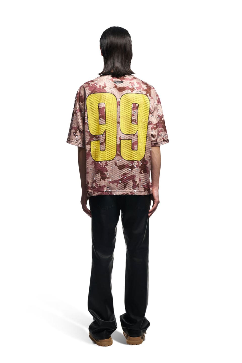 Camo Polyester Jersey Mesh T-Shirt