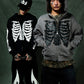 【一部予約販売】Fire Bones Leather Patch Zip Hoodie