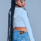 Not Your Baby Cropped Zip Hoodie