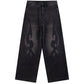 【予約商品】Tribal Leather Patch Baggy Denim Jeans【9月下旬~10月上旬お届け】