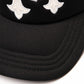 Cross Leather Patch Mesh Cap