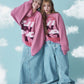 ANGEL Oversized Gradation Logo Knit Pink