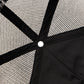 Cross Leather Patch Mesh Cap