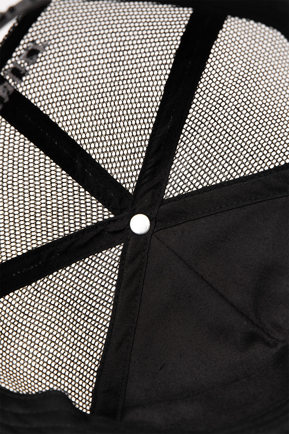 Cross Leather Patch Mesh Cap