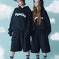 ANGEL Oversized Logo Hoodie Black