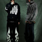 【一部予約販売】Fire Bones Leather Patch Zip Hoodie
