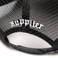 Cross Leather Patch Mesh Cap