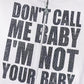 Not Your Baby Cropped Zip Hoodie