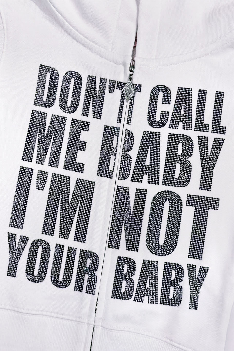 Not Your Baby Cropped Zip Hoodie