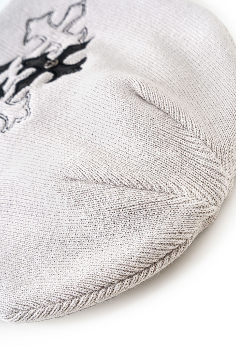 Multiple Cross Leather Patch Beanie