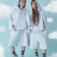 ANGEL Oversized Logo Hoodie Gray