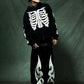 【一部予約販売】Fire Bones Leather Patch Zip Hoodie