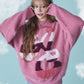 ANGEL Oversized Gradation Logo Knit Pink