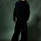 【一部予約販売】Fire Bones Leather Patch Zip Hoodie