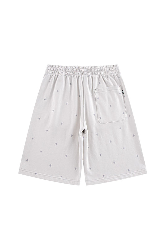 Tiny Cross Glitter Baggy Sweat Shorts