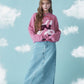 ANGEL Oversized Gradation Logo Knit Pink