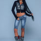 Not Your Baby Cropped Zip Hoodie