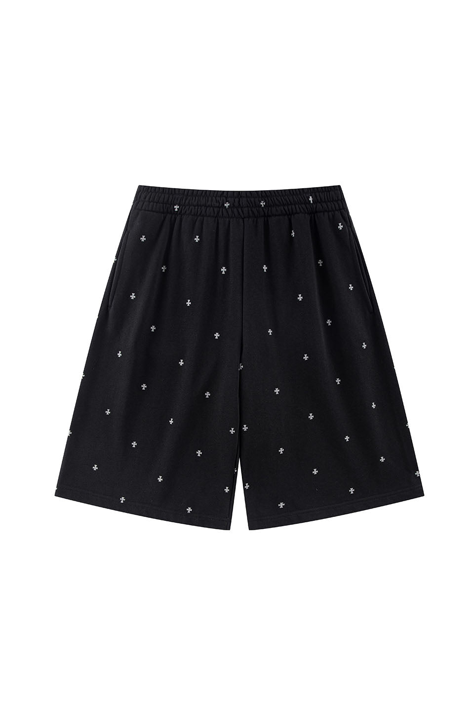 Tiny Cross Glitter Baggy Sweat Shorts