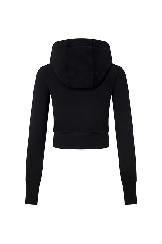Not Your Baby Cropped Zip Hoodie