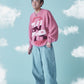 ANGEL Oversized Gradation Logo Knit Pink