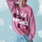 ANGEL Oversized Gradation Logo Knit Pink