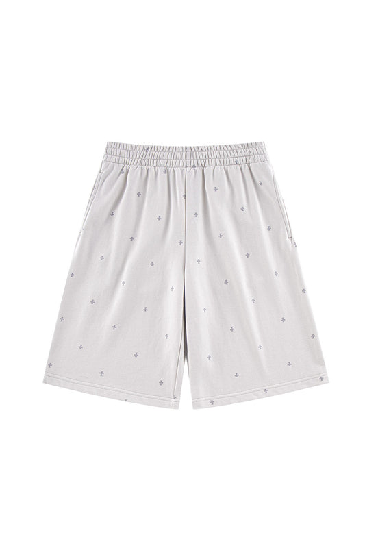 Tiny Cross Glitter Baggy Sweat Shorts