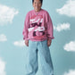 ANGEL Oversized Gradation Logo Knit Pink