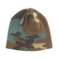 Camouflage Cross Leather Patch Beanie