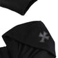 【予約商品】Black x Silver Cross Rhinestone Zip Hoodie【10月下旬~11月上旬お届け】