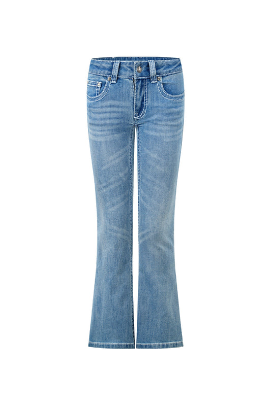 Embroidery Flared Jeans Women's