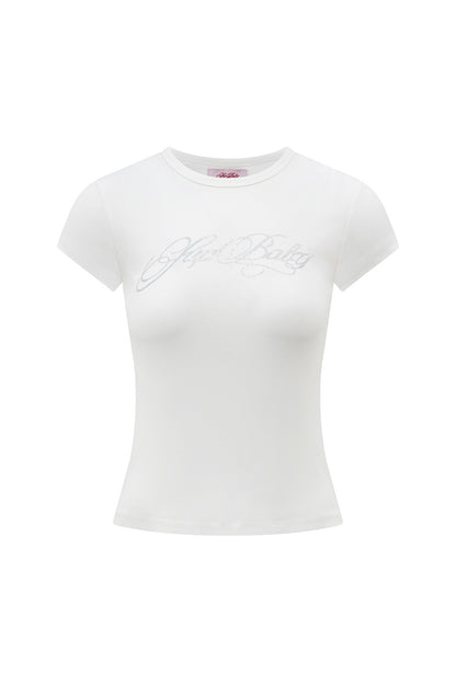 Rhinestone Baby Logo Tee Women's