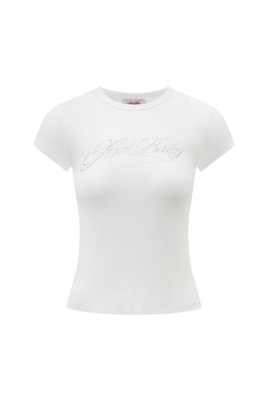 Rhinestone Baby Logo Tee Women's