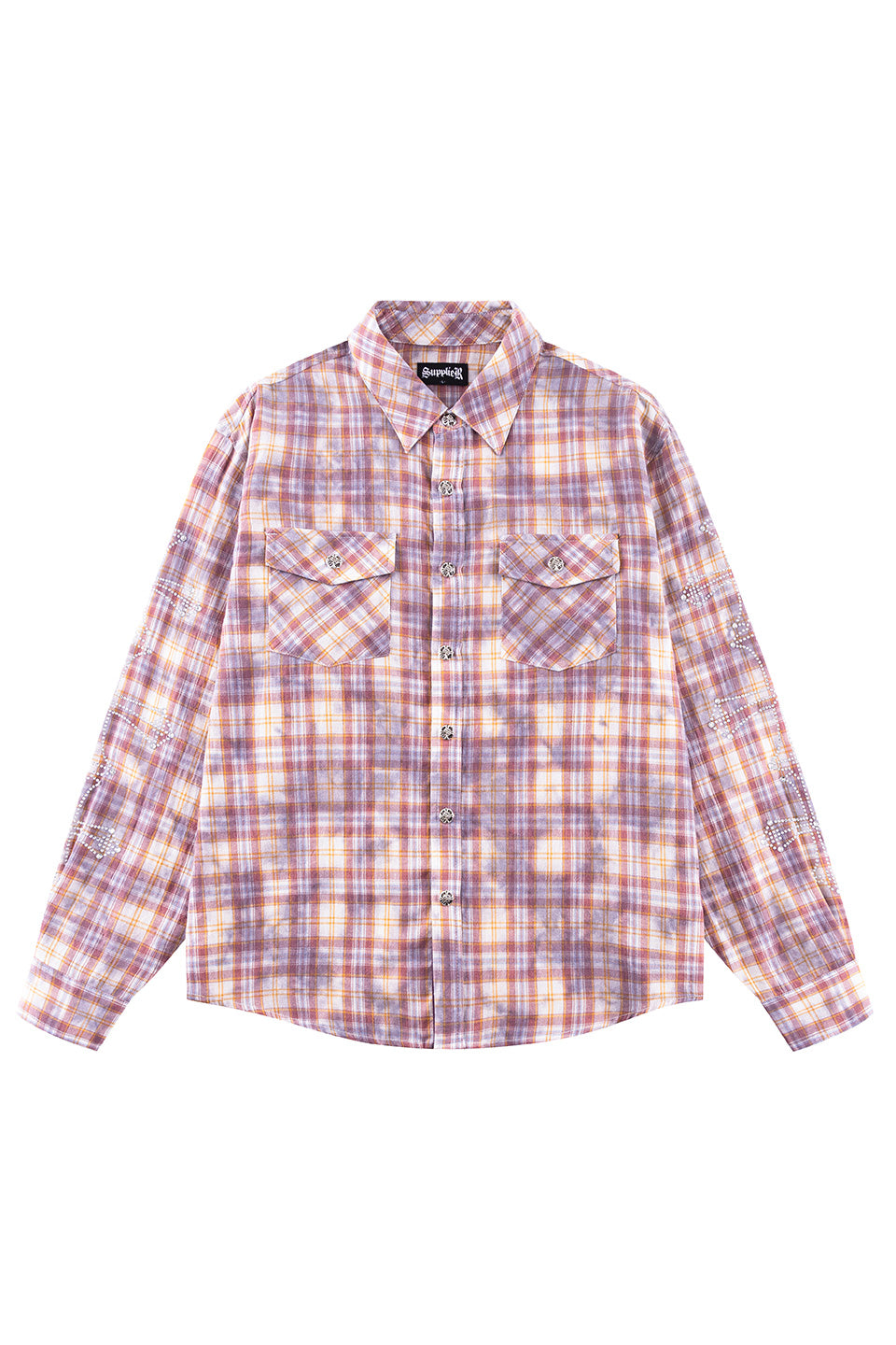 Rhinestone Cross Check Shirt