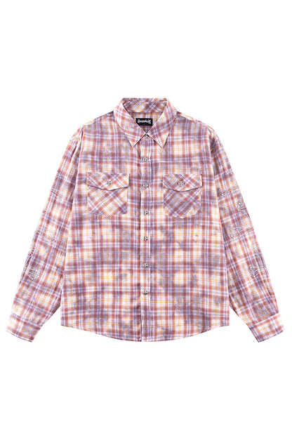 Rhinestone Cross Check Shirt