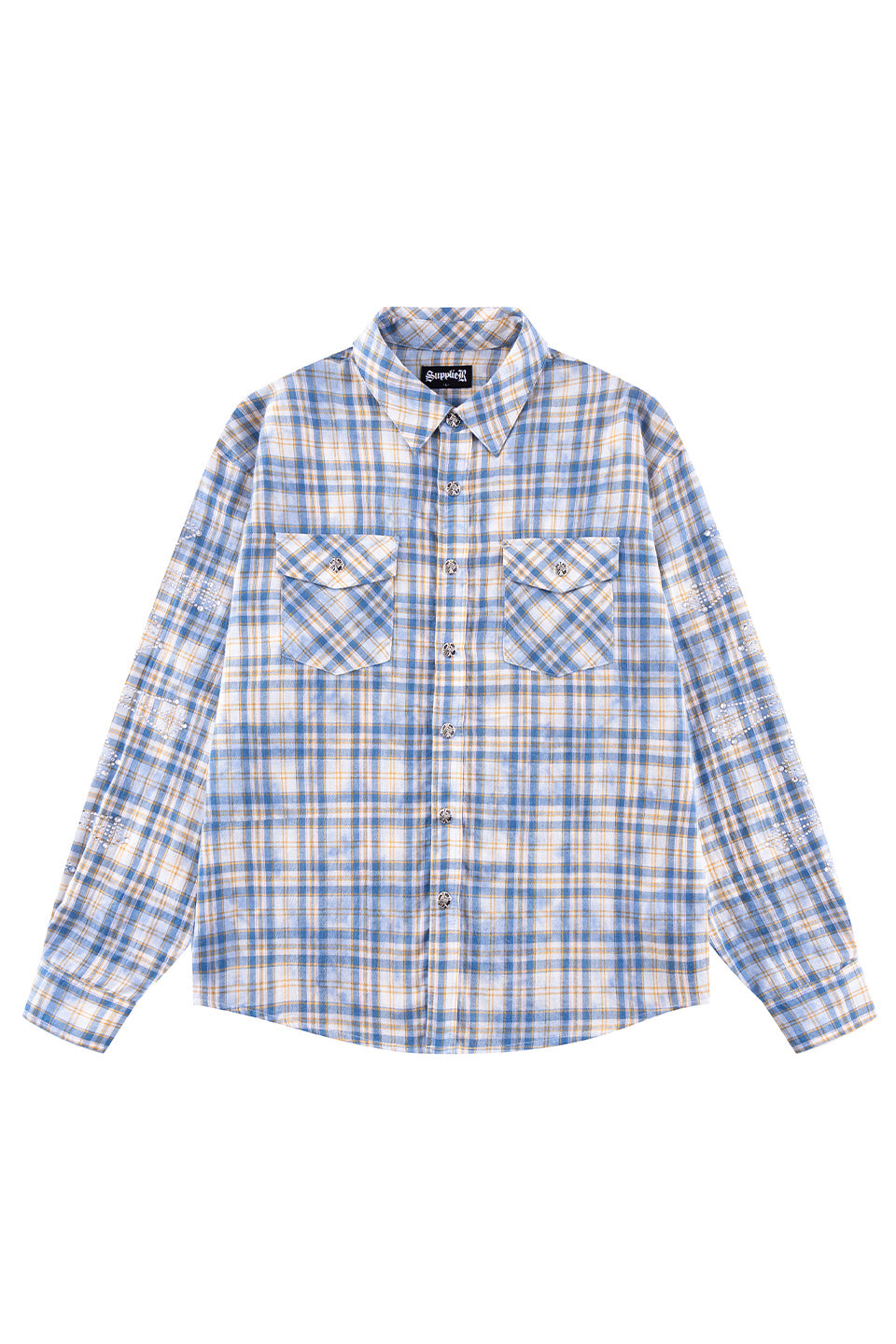 Rhinestone Cross Check Shirt