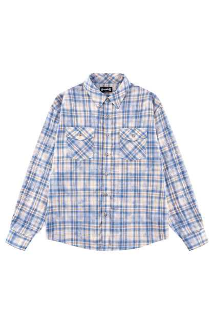 Rhinestone Cross Check Shirt