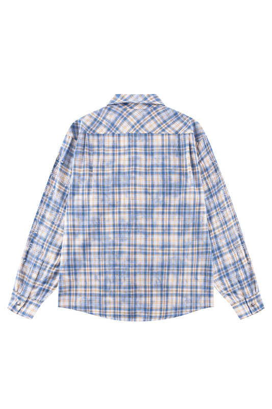 Rhinestone Cross Check Shirt