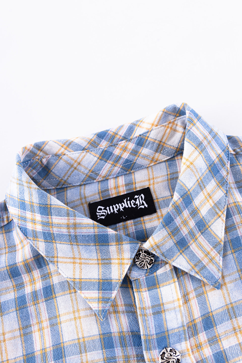 Rhinestone Cross Check Shirt