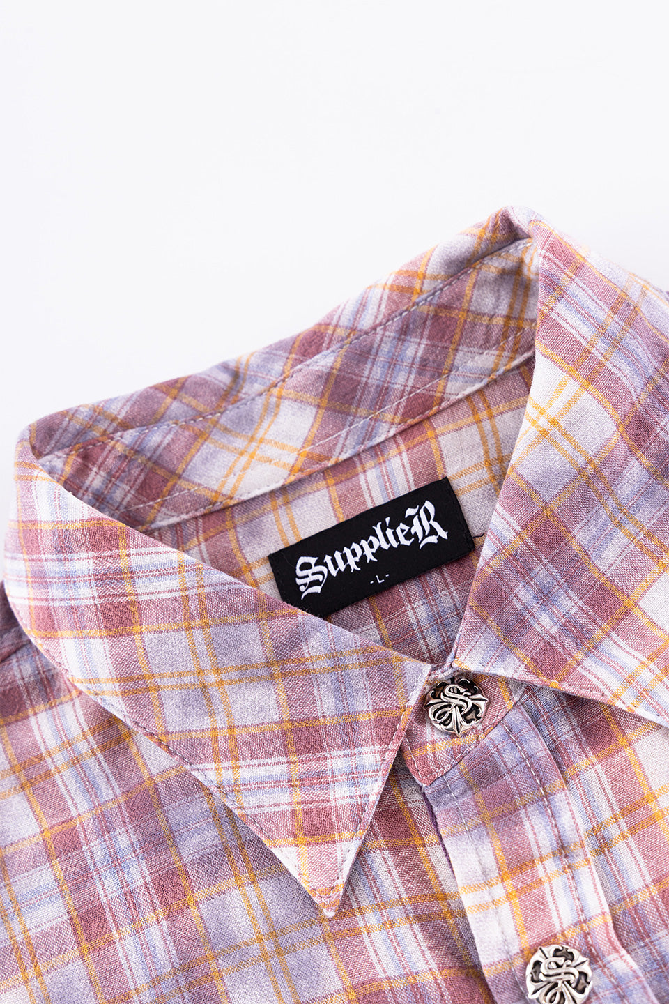 Rhinestone Cross Check Shirt