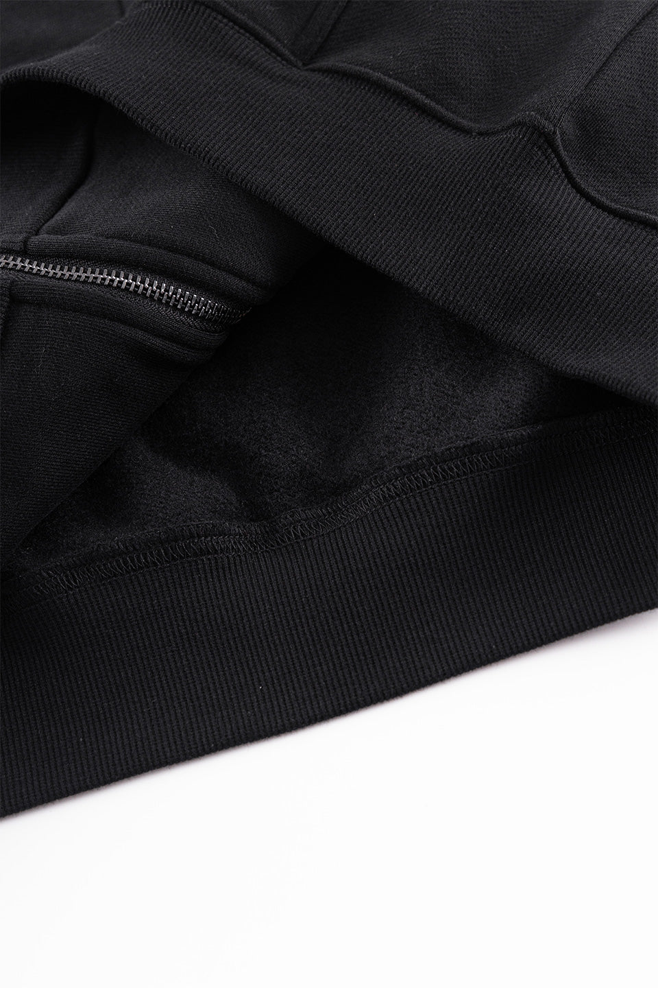 Rhinestone Cross Sleeve Zip Hoodie
