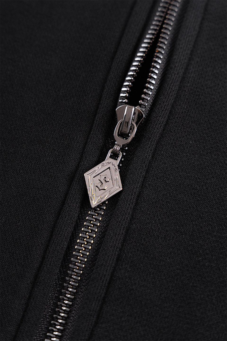Rhinestone Cross Sleeve Zip Hoodie