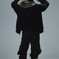 【予約商品】Rhinestone Cross Sleeve Zip Hoodie【11月中旬~下旬お届け】