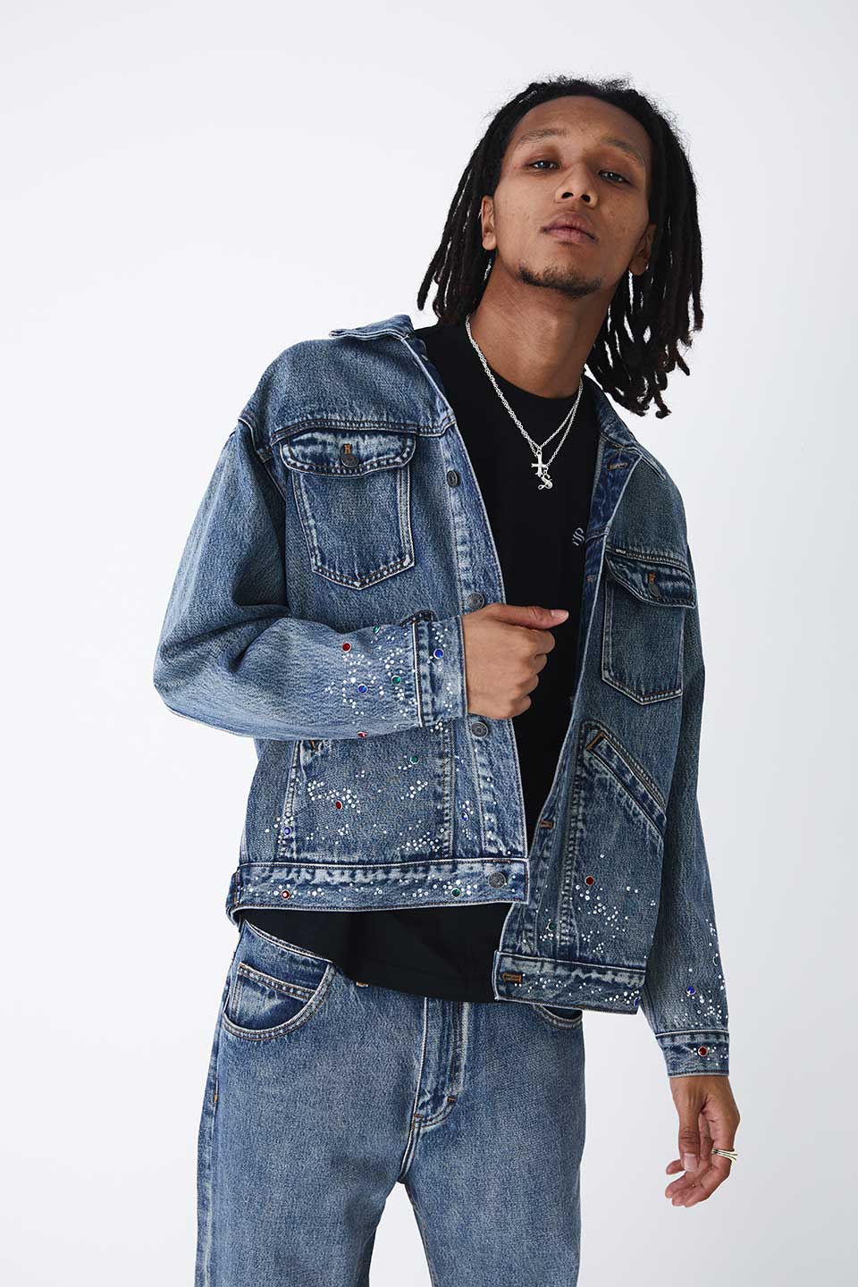 Rhinestone Denim Jacket