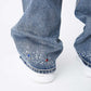 Rhinestone Denim Pants