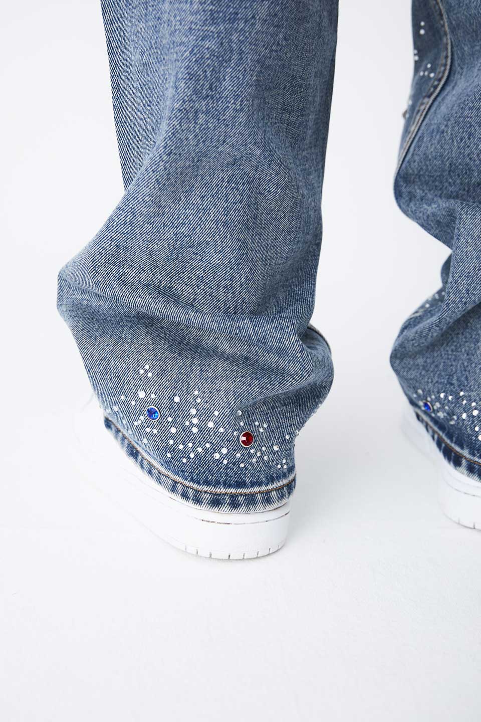 Rhinestone Denim Pants