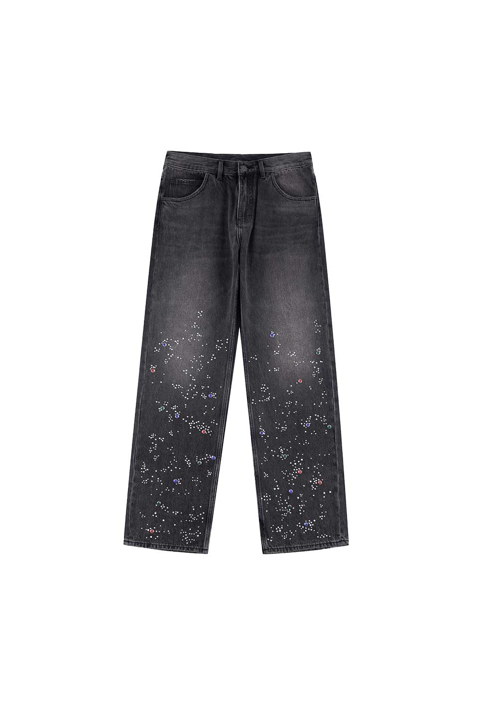 Rhinestone Denim Pants